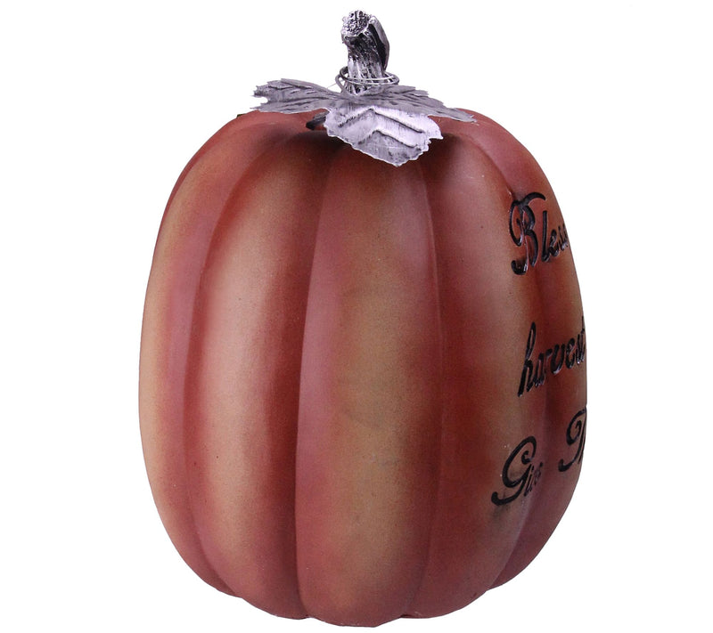 Northlight 10" Bless the Harvest & Give Thanksgiving Pumpkin — View 2