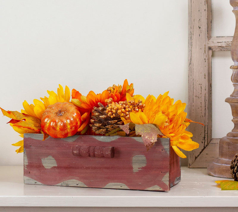 Northlight 14" Harvest Maple & Berry Arrangement Centerpiece — View 2