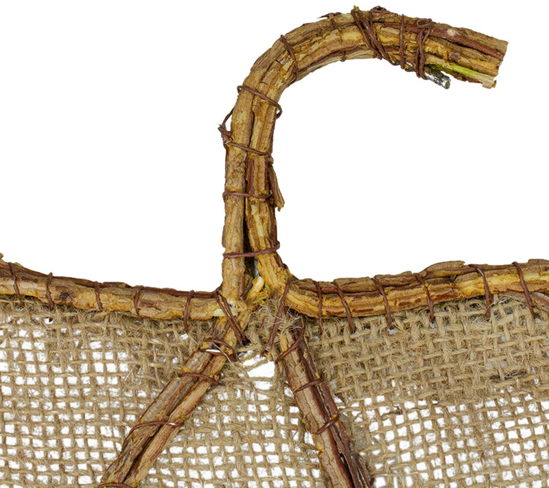 Northlight 19" Beige Burlap & Vine Pumpkin Harvest Hanging — View 4