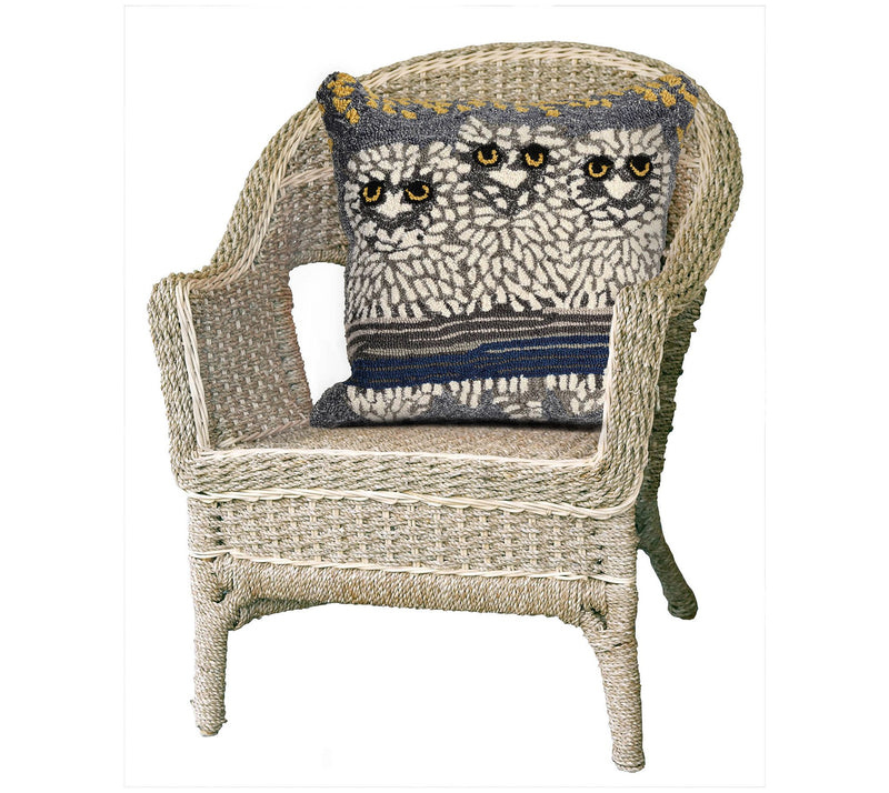 Lush Decor Frontporch Owls Pillow Night 18" Square — View 3