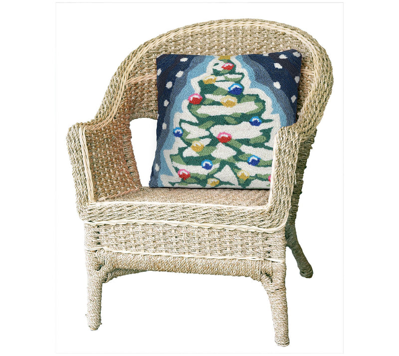 Lush Decor Frontporch Xmas Tree Pillow Midnight 18" Square — View 2