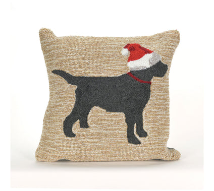 Lush Decor Frontporch Christmas Dog Pillow Neutral 18" Square