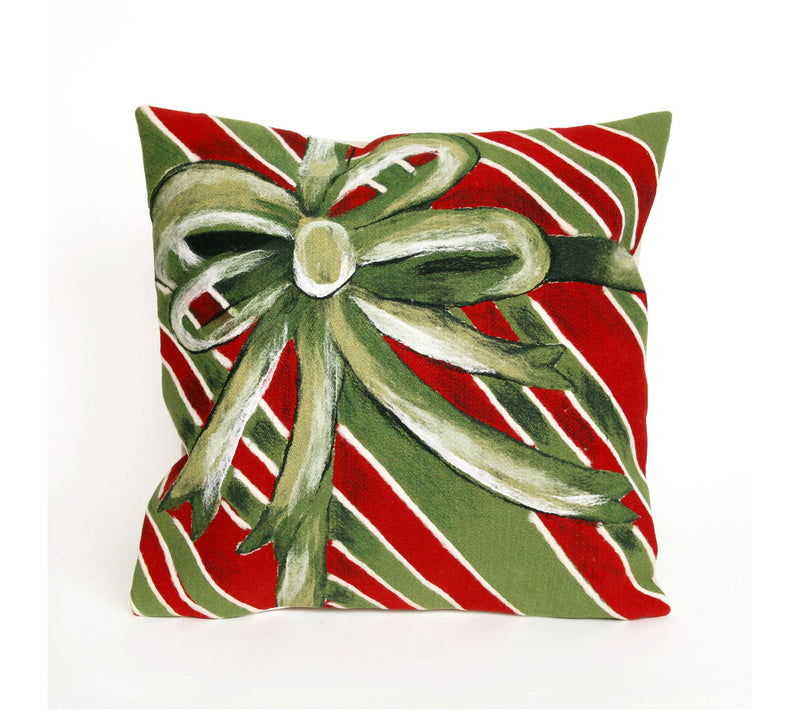 Lush Decor Visions III Gift Box Pillow Green 20" Square — Main view