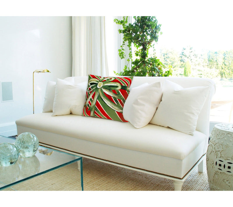Lush Decor Visions III Gift Box Pillow Green 20" Square — View 2