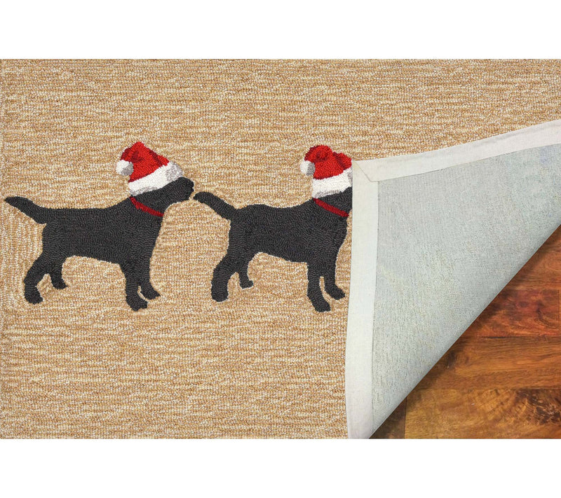 Lush Decor Frontporch 3 Dogs Christmas Rug Neutral 24" x 36" — View 5