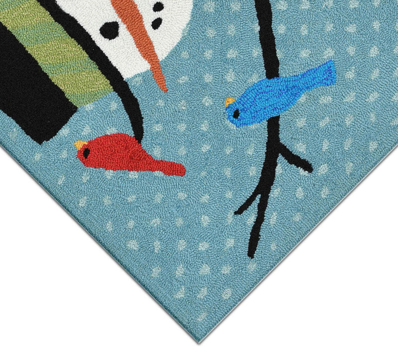 Lush Decor Fro ntporch Snowman And Friends Ru g Blue 30" x 48 — View 3