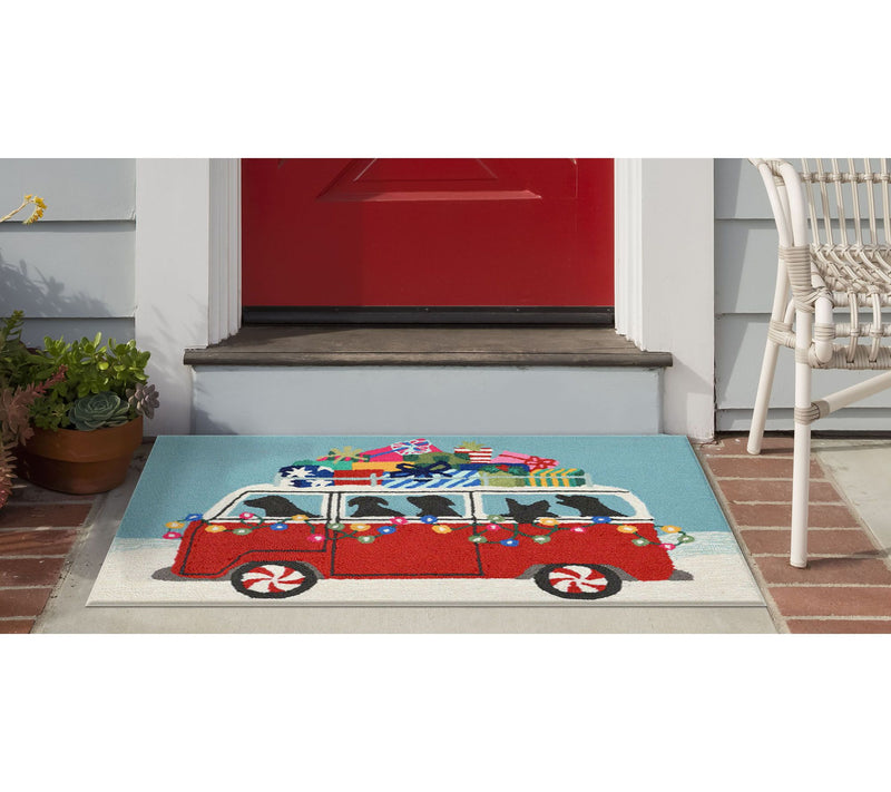 Lush Decor Frontporch Happy Howlidays Rug Red0" x 48" — View 2