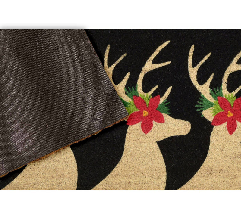 Lush Decor Natura Deer Mat Black 18" x 30" — View 3