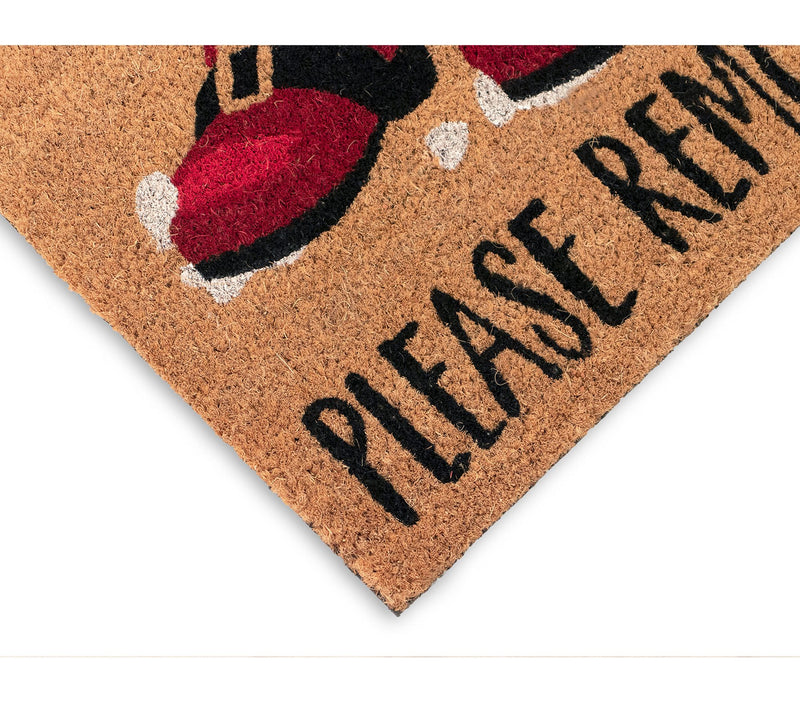 Lush Decor Natura Santa Boots Mat Natural 18"30" — View 3