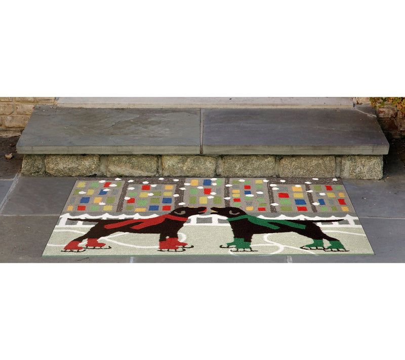 Lush Decor Fro ntporch Holiday Ice Dogs Rug M ulti 20"X30" — View 2