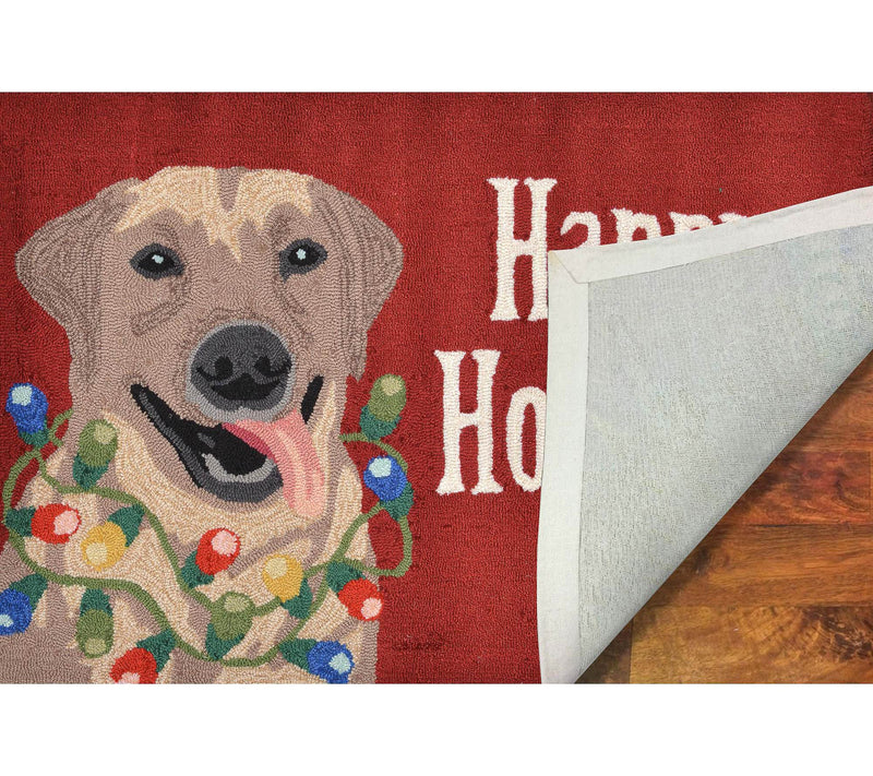 Lush Decor Fro ntporch Happy H olidays Rug Red 20"X30" — View 4