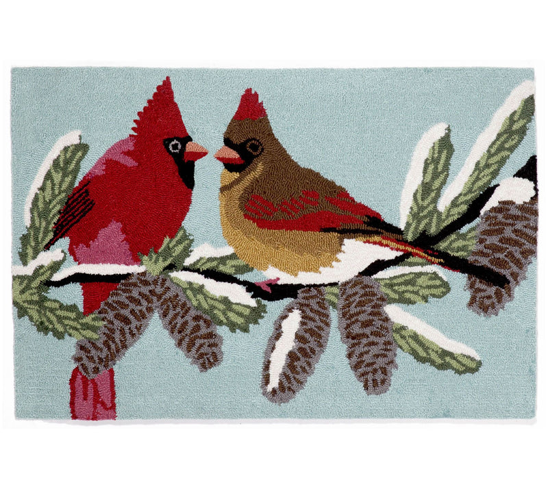 Lush Decor Frontporch Cardinals Rug Sky 30"X48" — Main view