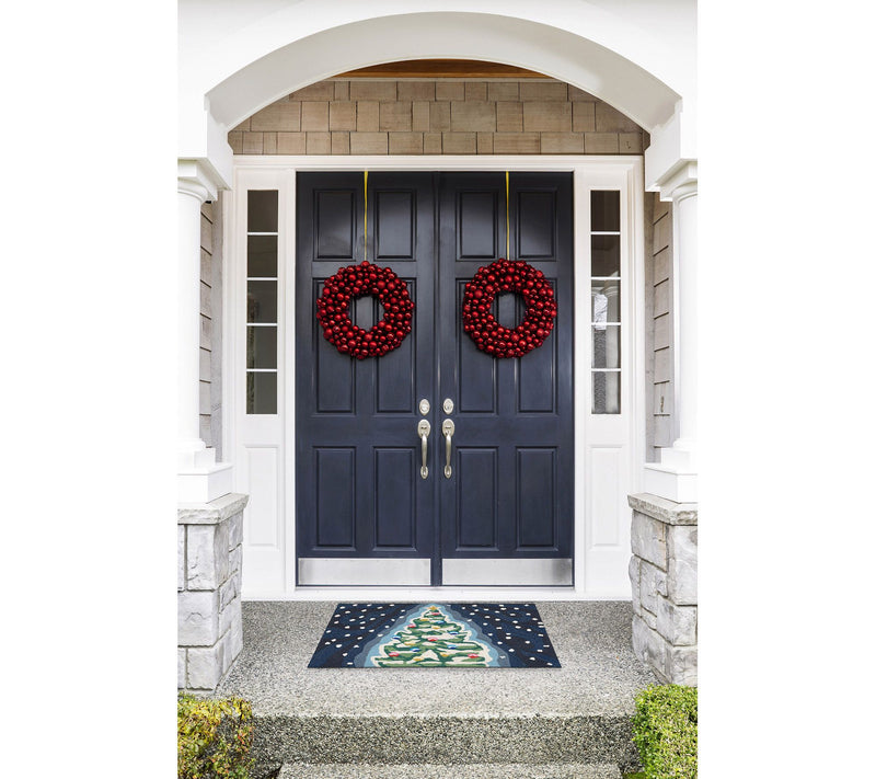 Lush Decor Frontporch Xmas Tree Rug Midnight 30" x 48" — View 2