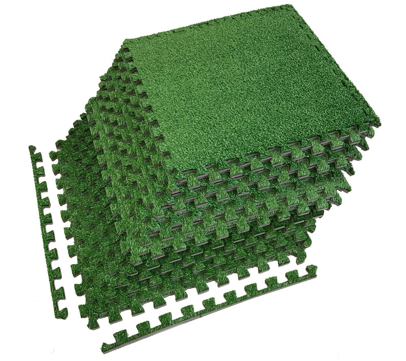 Sorbus 12 Interlocking Grass Tiles — View 2