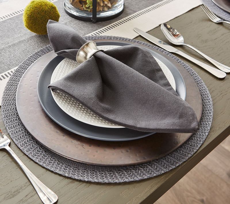 Design Imports Set of 6 Floral Woven Round Placemat — View 25