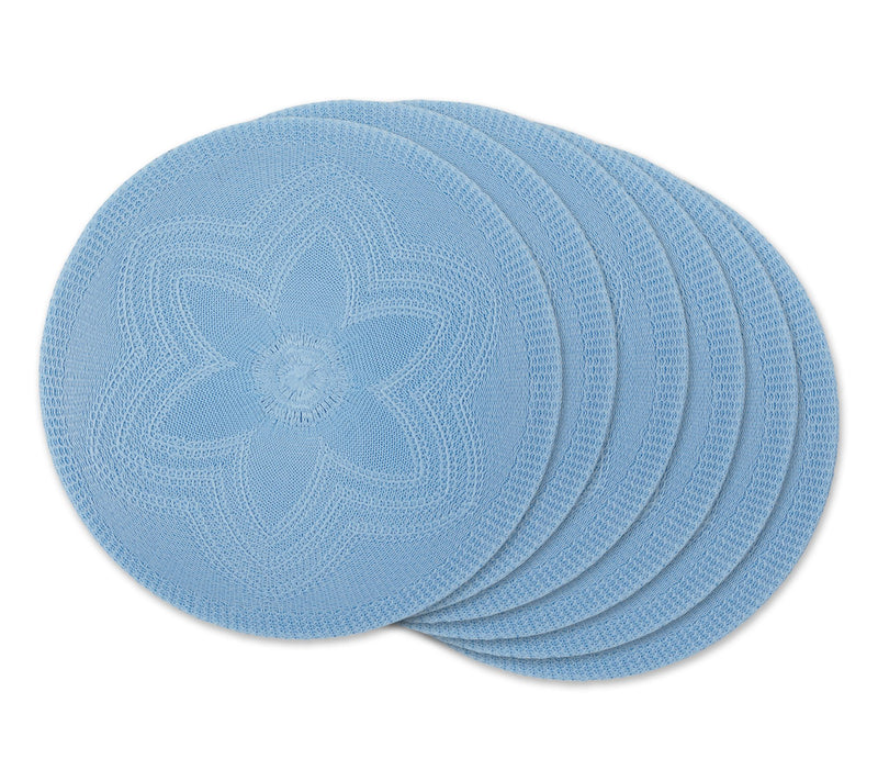 Design Imports Set of 6 Floral Woven Round Placemat — View 15