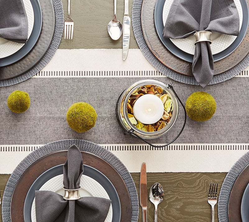 Design Imports Set of 6 Floral Woven Round Placemat — View 24