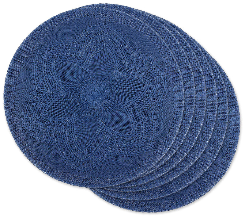 Design Imports Set of 6 Floral Woven Round Placemat — View 4