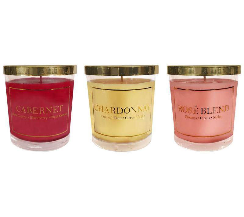 LumaBase Scented Candles-Wine Collection (set of 3) — Main view