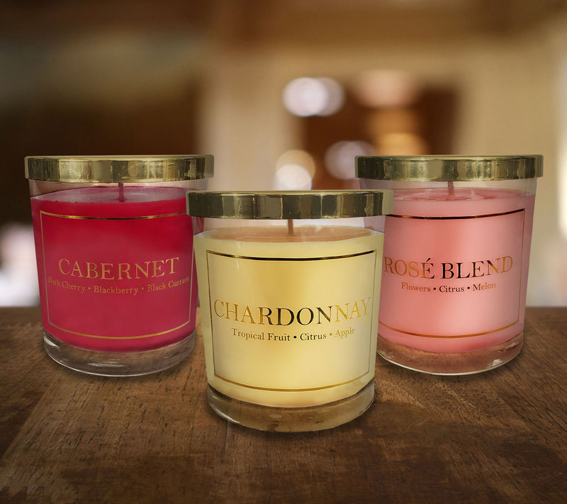 LumaBase Scented Candles-Wine Collection (set of 3) — View 2