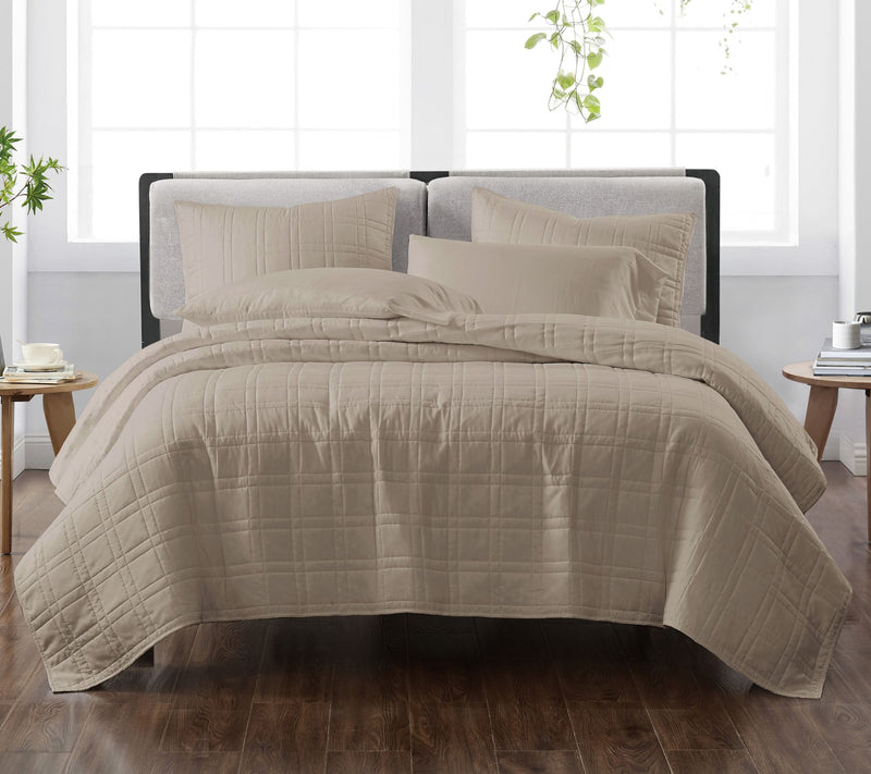 Cannon Heritage Solid Quilt Set King Quilt Set — View 9