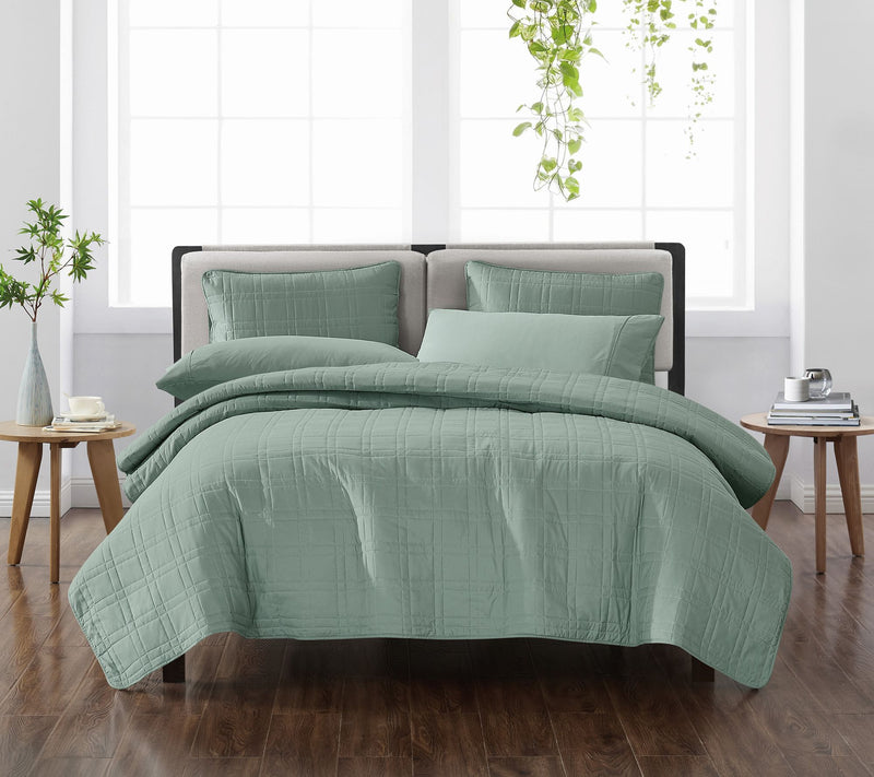 Cannon Heritage Solid Quilt Set King Quilt Set — View 8