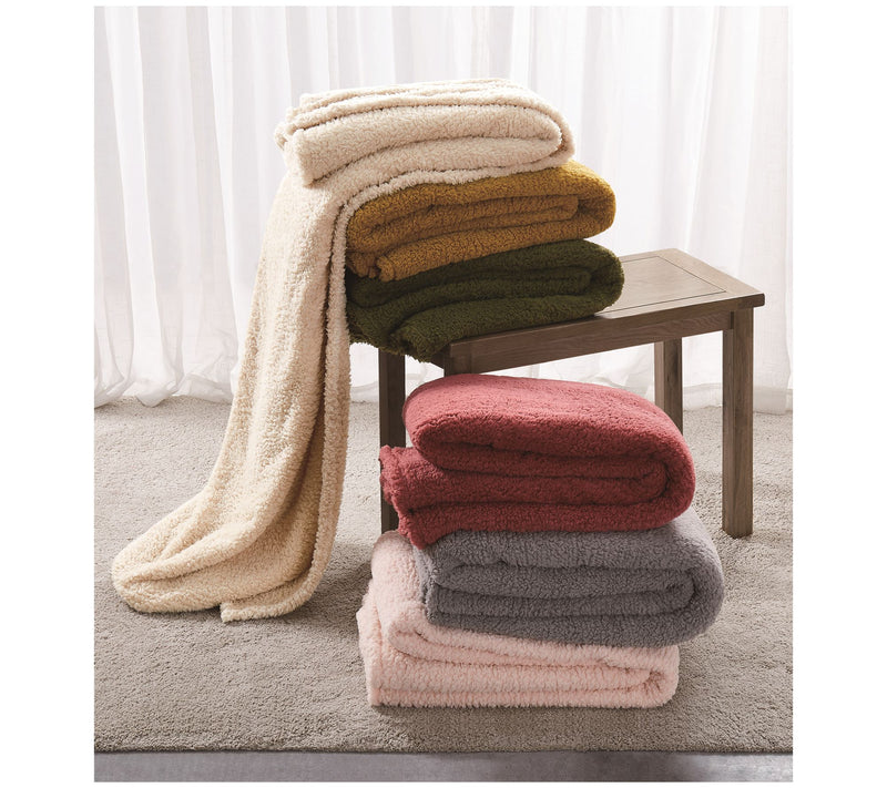 Brooklyn Loom Marshmallow Sherpa 50x60 Throw — View 16