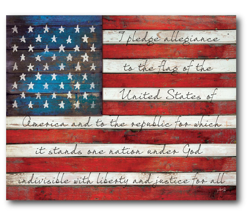 Courtside Market Pledge Allegiance Flag CanvasWall Art — Main view