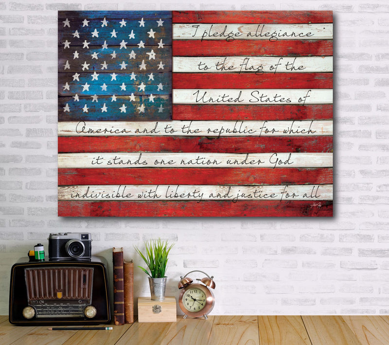 Courtside Market Pledge Allegiance Flag CanvasWall Art — View 5