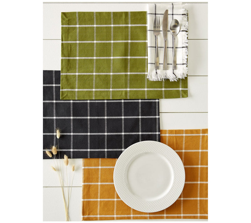Design Imports Set of 6 Check Placemats — View 13