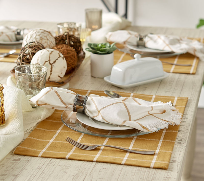 Design Imports Set of 6 Check Placemats — View 9