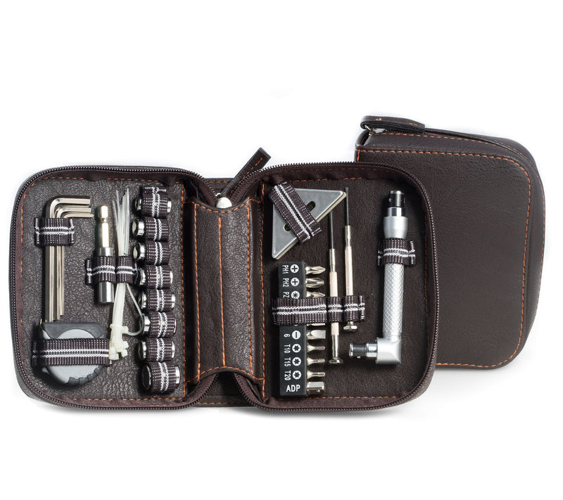 28 pc. Tool Set in Brown Case by Bey-Berk — Main view