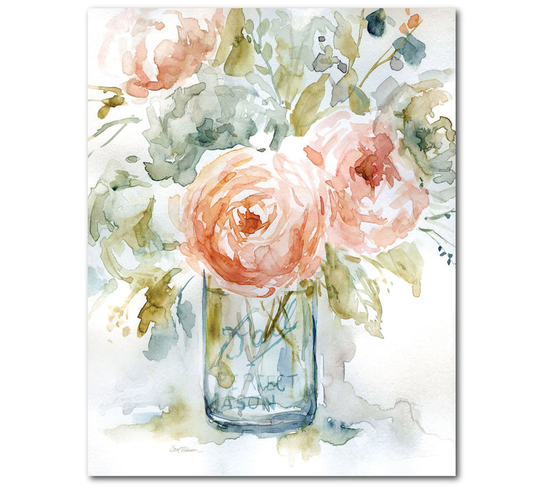Courtside Market Cabbage Roses I 16x20 Canvas Wall Art — Main view