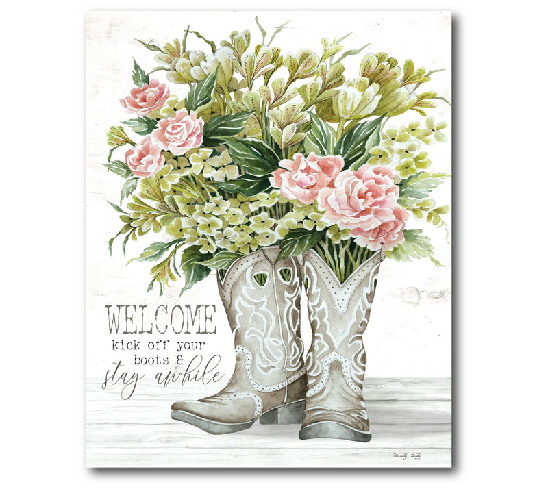 Courtside Market Cowboy Boots 16x20 Canvas WallArt — Main view