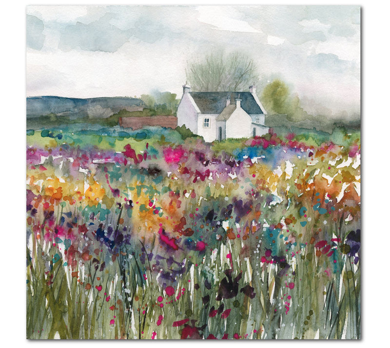 Courtside Market Wildflower Cottage 16x16 Canvas Wall Art — Main view