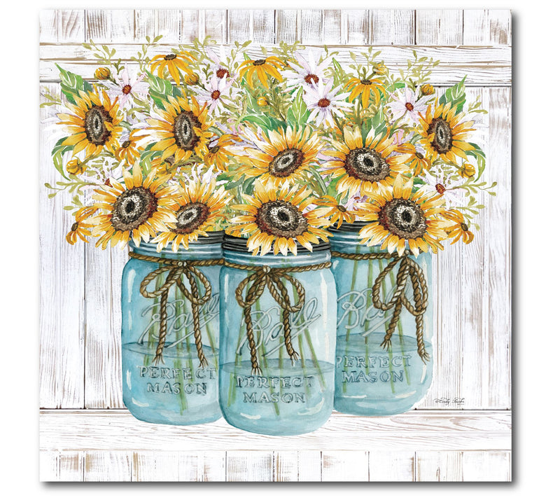 Courtside Market Beautiful Sunflowers 16x16 Canvas Wall Art — Main view
