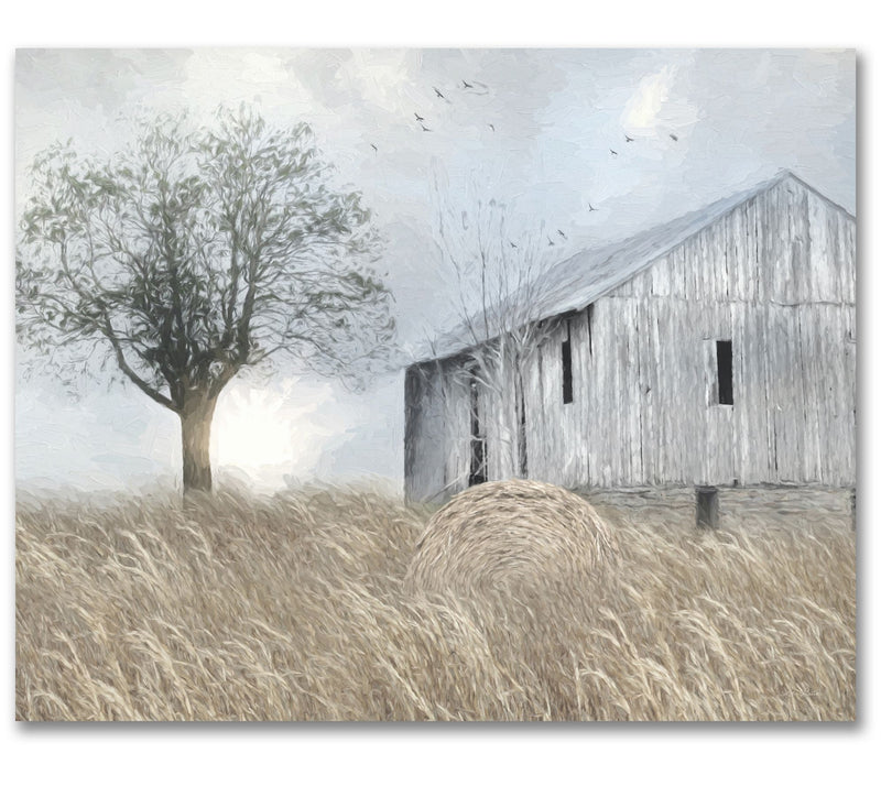 Courtside Market White Barn 16x20 Canvas Wall Art — Main view