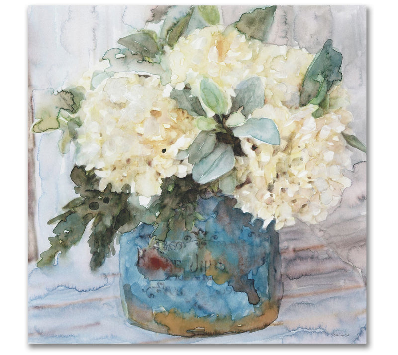 Courtside Market White Hydrangeas 16x16 CanvasWall Art — Main view