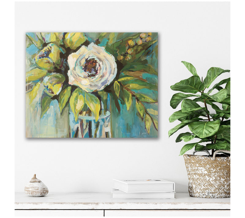 Courtside Market Aqua Solo 16x20 Canvas Wall Art — View 2