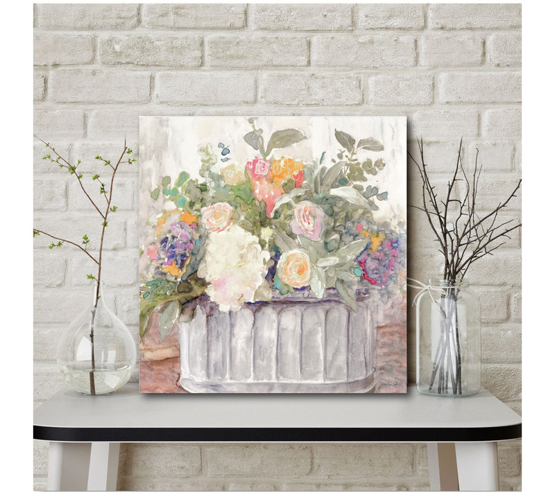 Courtside Market Table Bouquet I 16x16 Canvas Wall Art — View 2