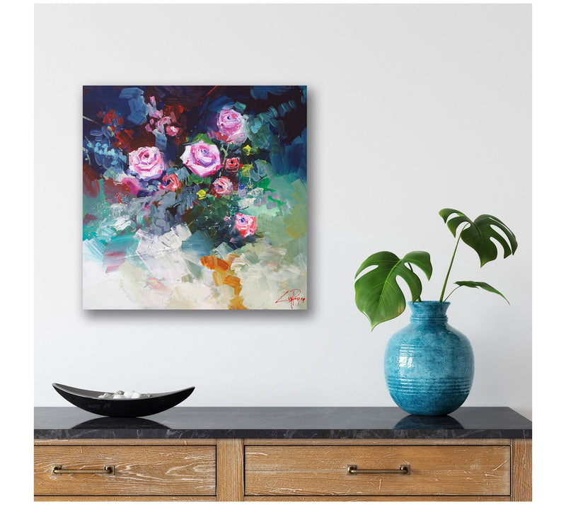 Courtside Market Roses 16x16 Canvas Wall Art — View 2
