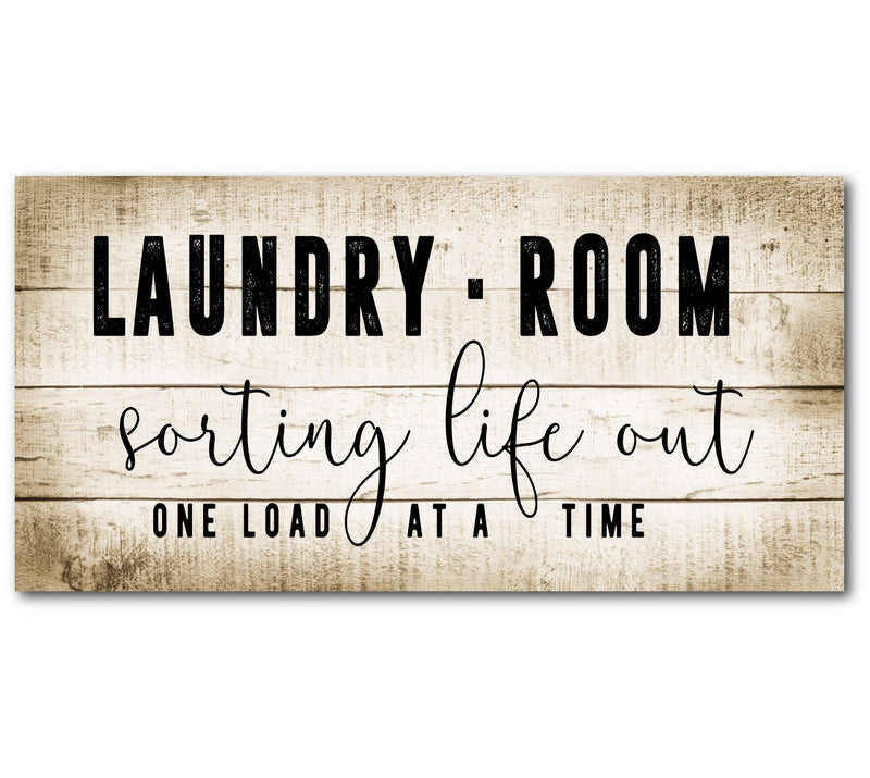 Courtside Market Laundry Room 12x24 Canvas WallArt — Main view