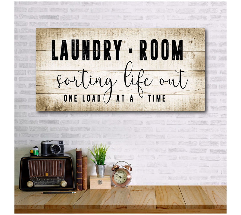 Courtside Market Laundry Room 12x24 Canvas WallArt — View 2