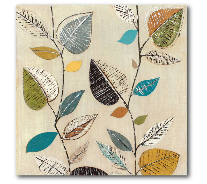 Courtside Market Dancing Leaves II  16x16 Canvas Wall Art — Main view