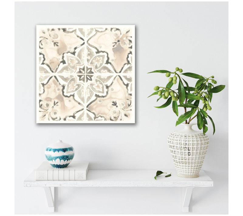 Courtside Market Neutral Mosaic I 16x16 CanvasWall Art — View 2