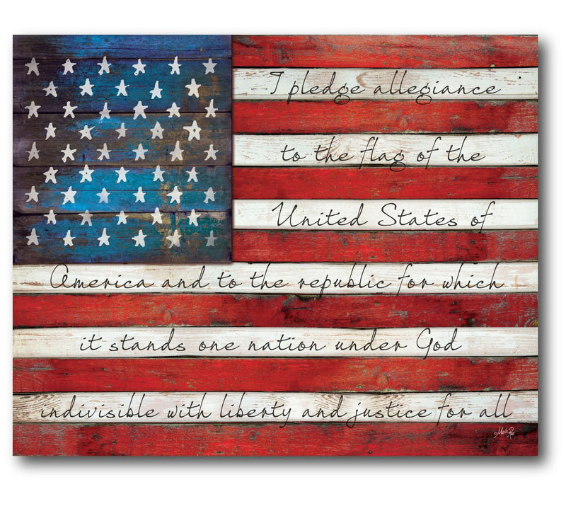 Courtside Market Pledge Allegiance Flag 16x20 Canvas Wall Art — Main view