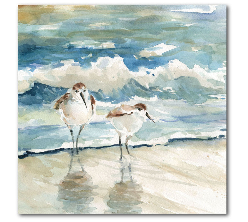 Courtside Market Beach Birds 16x16 Canvas WallArt — Main view