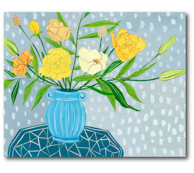 Courtside Market Flowers in Vase II 16x20 Canvas Wall Art — Main view