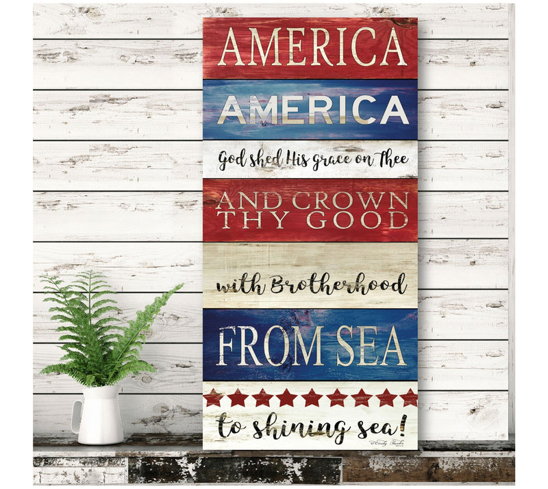 Courtside Market Liberty and Justice 12x24 Canvas Wall Art — View 2