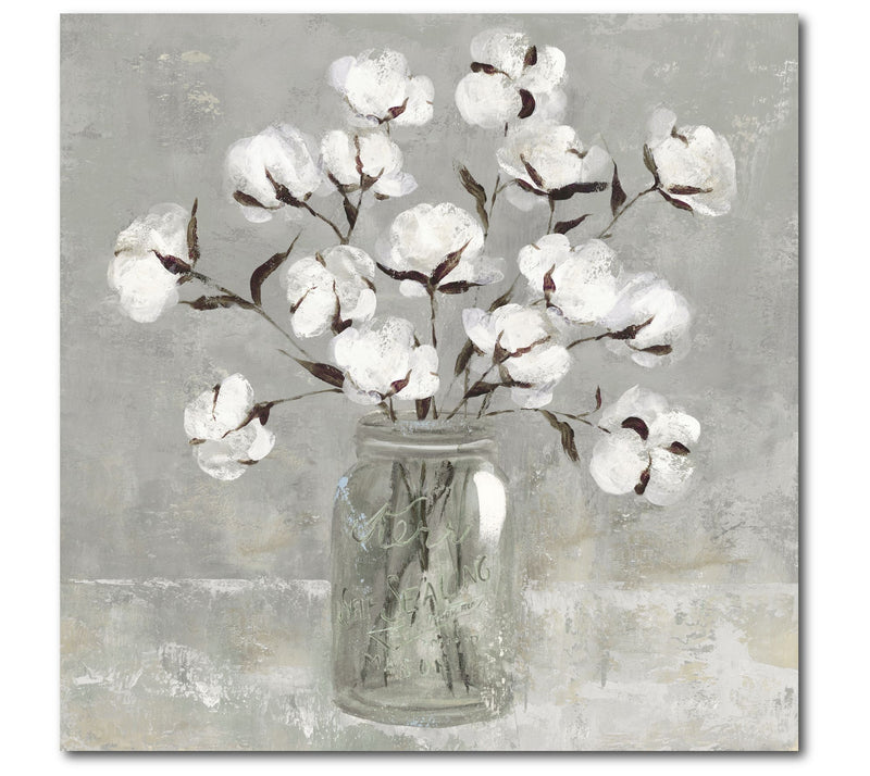 Courtside Market Cotton Bouquet 16x16 Canvas Wall Art — Main view